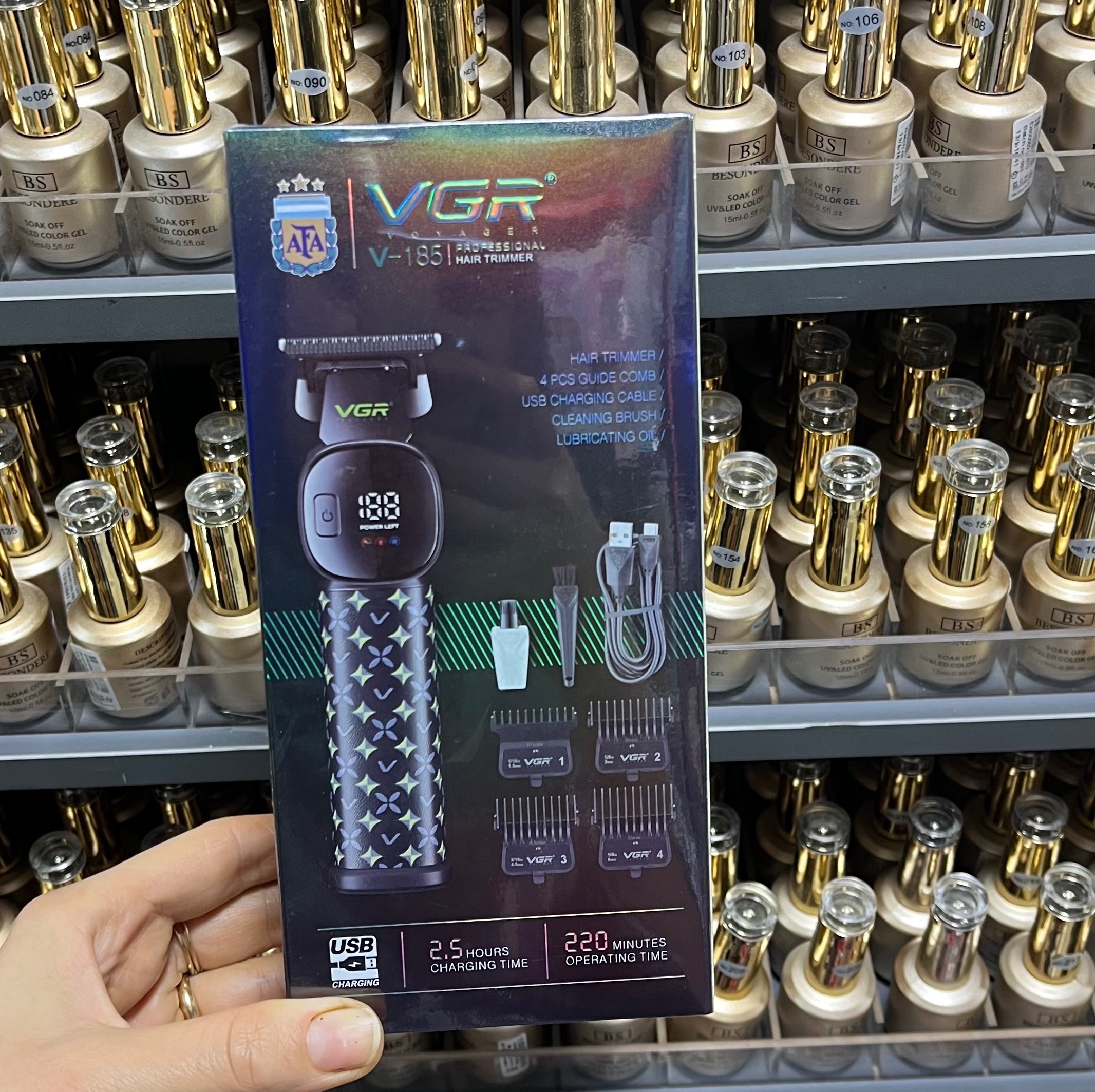 ماشین اصلاح موی سر و صورت شارژی وی جی ار مدل V-185جدید