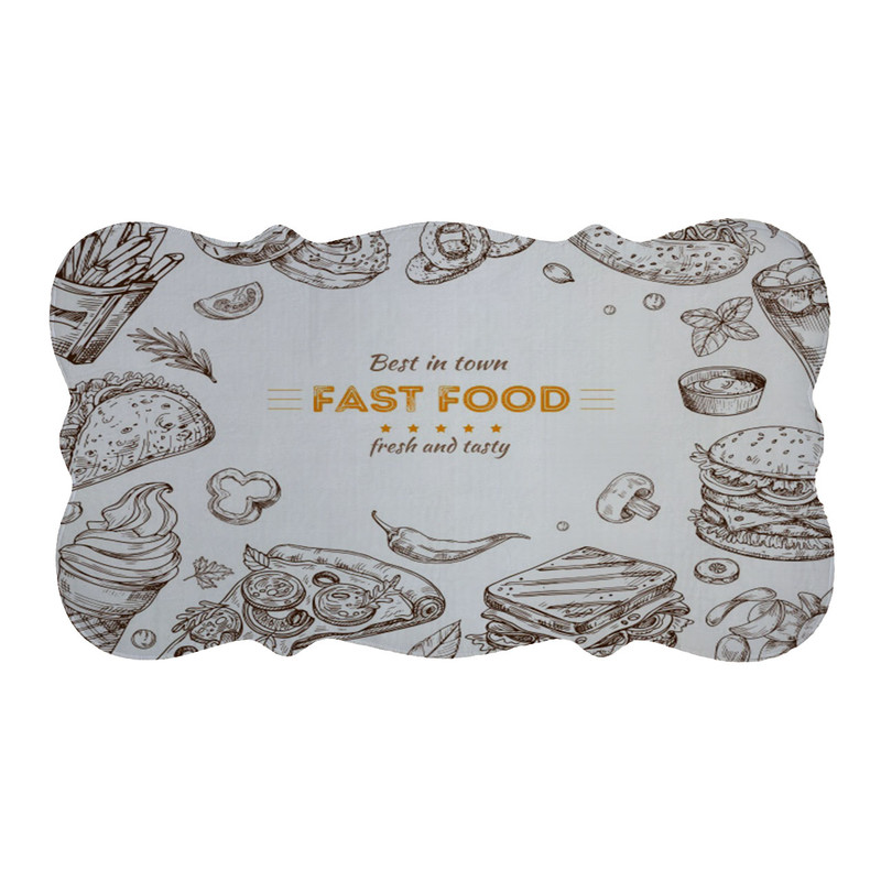 پادری طرح FAST FOOD کد 8077 سایز 11060 سانتی مترجدید