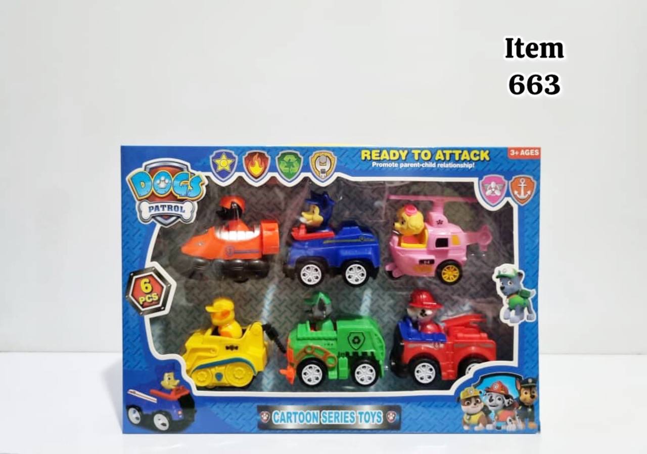 ماشین سگهای نگهبان 6 عددی عقبکش (مجموعه Paw Patrol) آیتم 66
