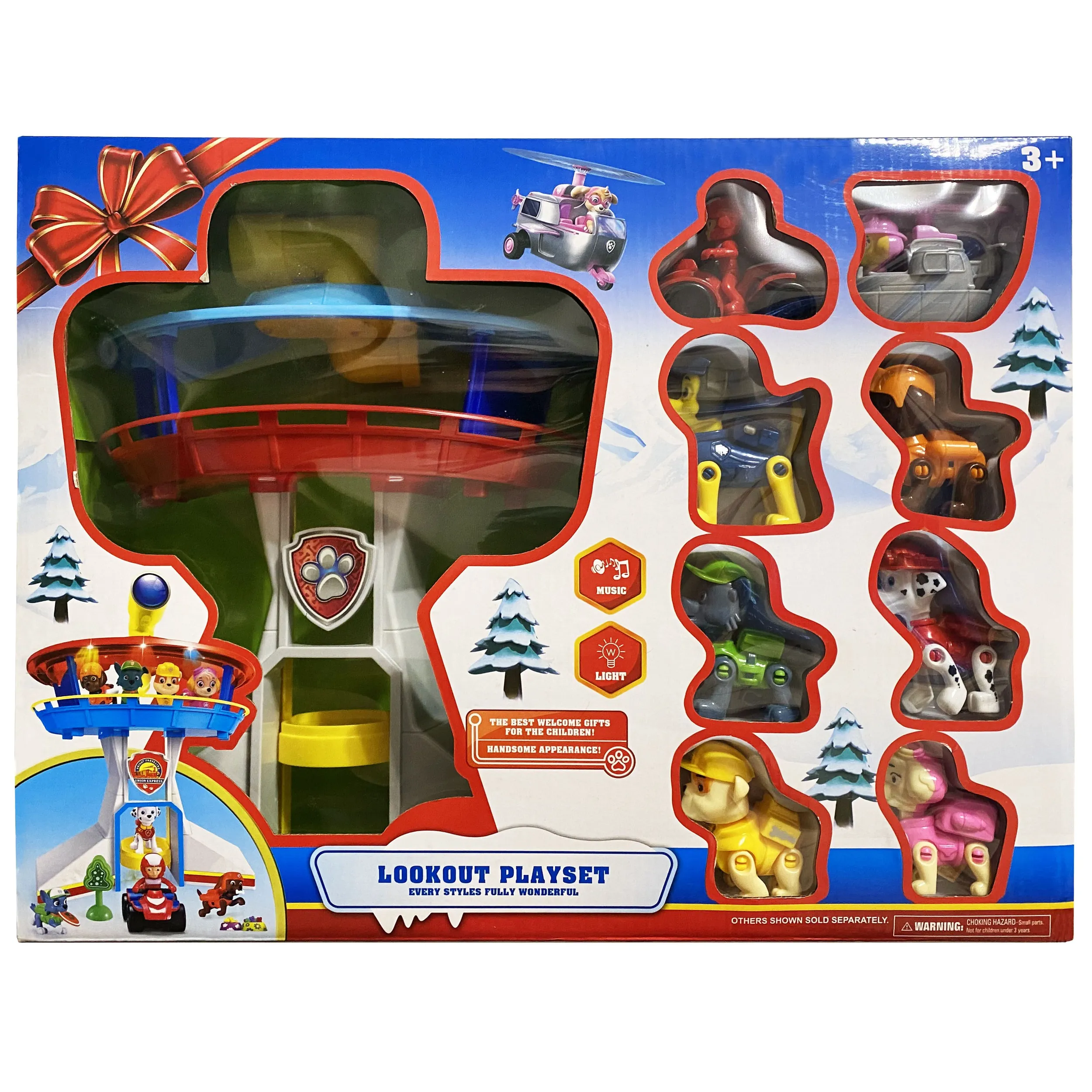 ست بازی برج مراقبت سگهای نگهبان Paw Patrol مدل 1014 همراه فیگورها