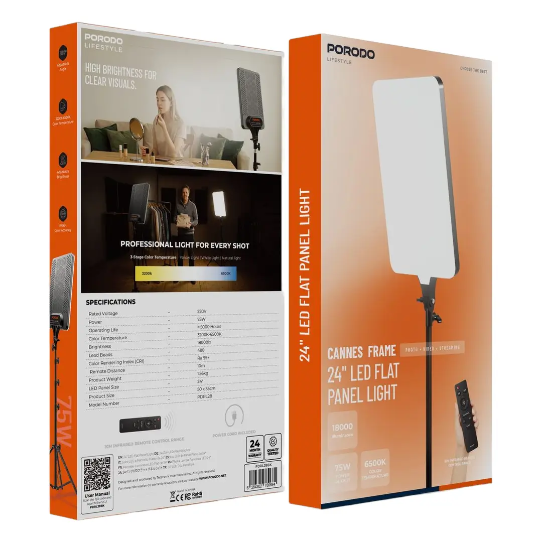 چراغ پنل LED تخت پرودو لایفاستایل Cannes Frame 24 اینچ مدل PDRL28BKجدید