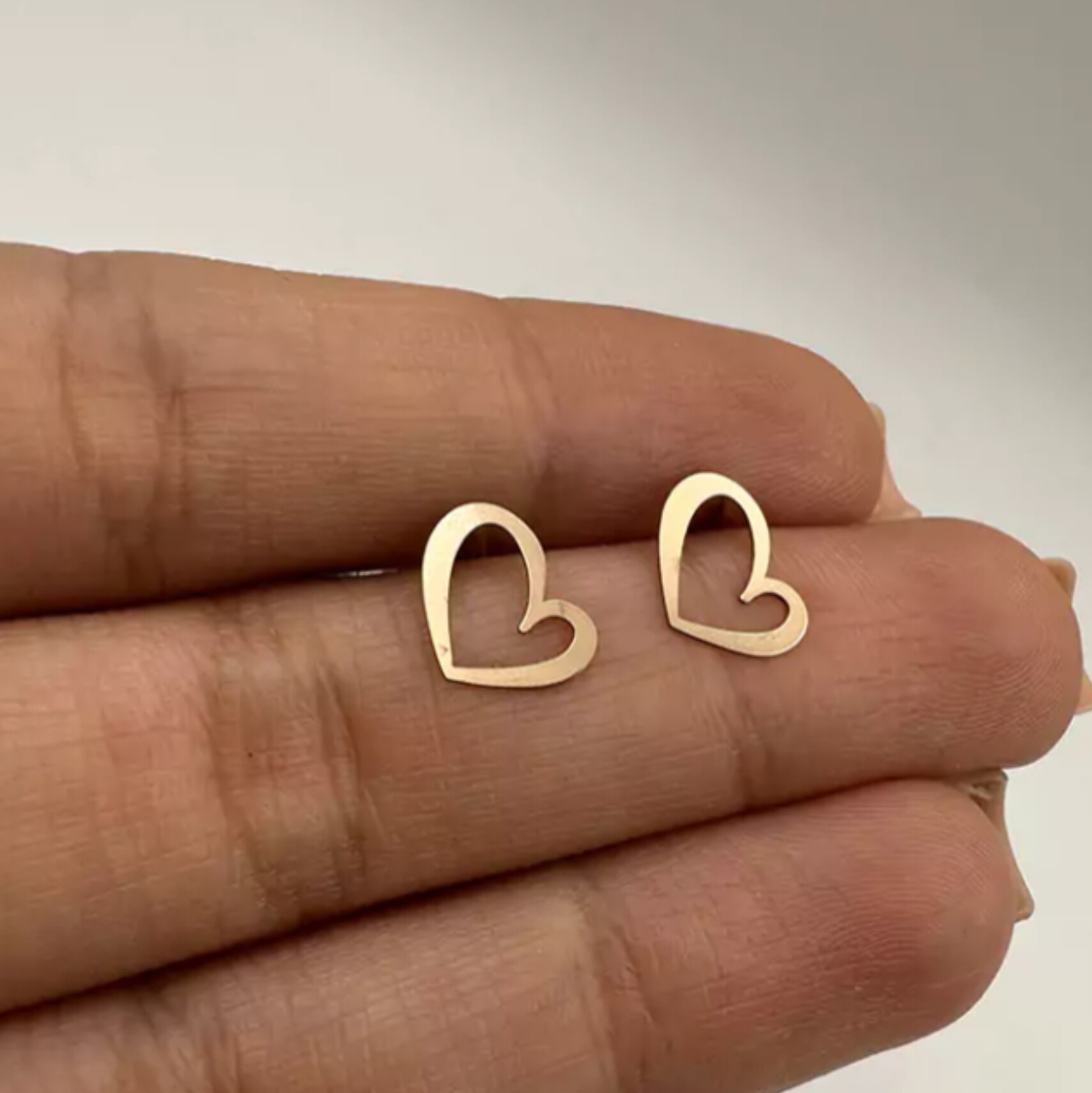 گوشواره طلا طرح قلب کد 3جدید