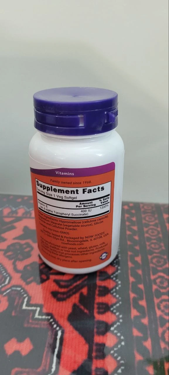 ویتامین E 400 واحدی ناو فودز 100 عددی اصل | NOW Foods Vitamin E-400 with Mixed Tocopherols 100 Softgelsجدید