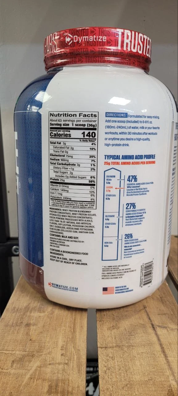 پروتئین وی الیت دایماتیز 2.3 کیلوگرم با کیفیت بالا | Dymatize Elite 100% Whey Protein 2.3kgجدید