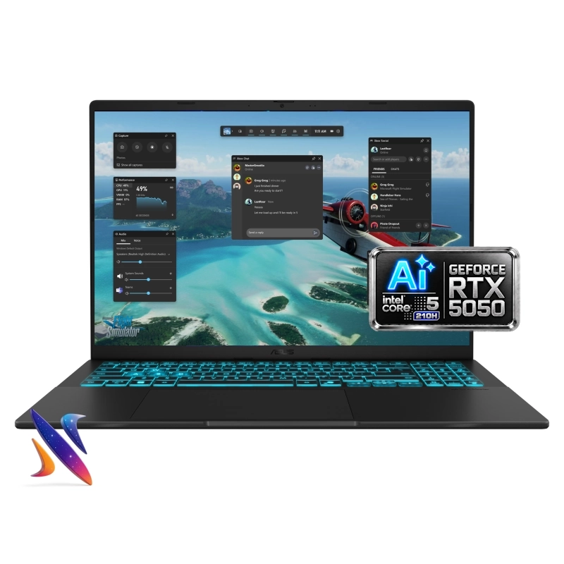 لپ تاپ 16 اینچی گیمینگ ایسوس ASUS Gaming V3607VH CORE 5-210H 64GB 2TB 8G-RTX5050 Nvidia Graphics WUXGA 144Hzجدید