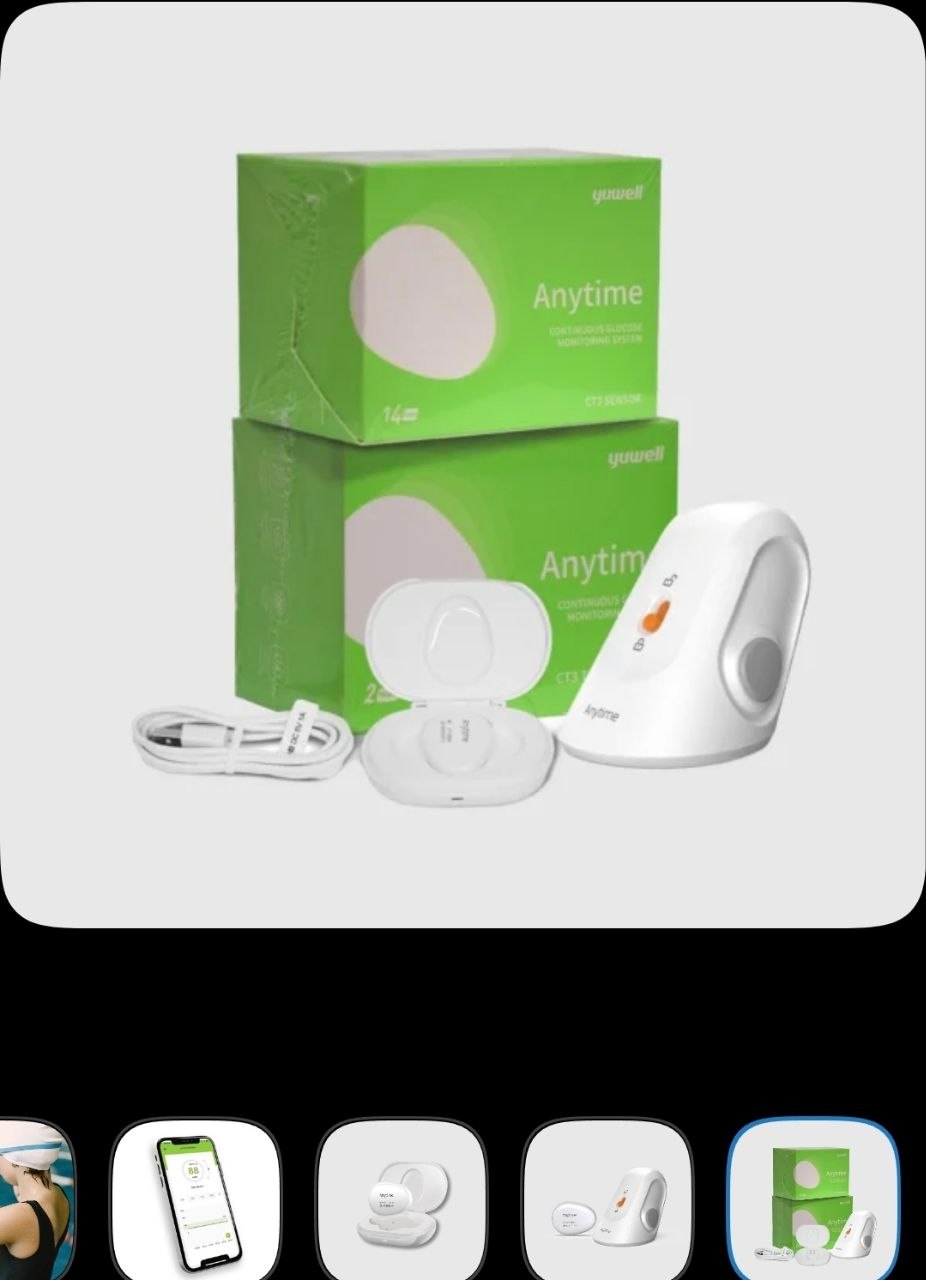 پکیج شروع سنسور پایش مداوم قند خون یوول انیتایم CT3 | Yuwell Anytime CT3جدید