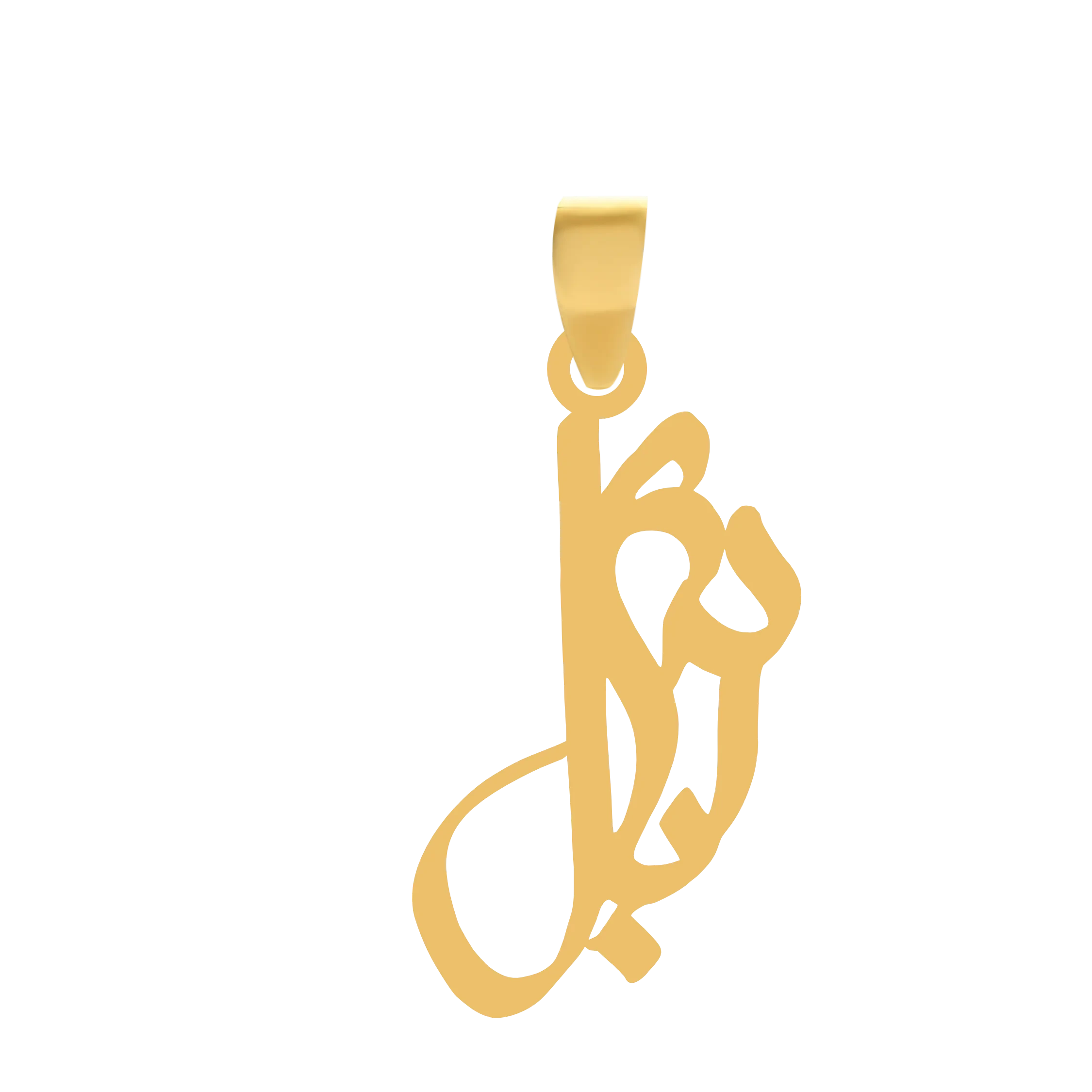 پلاک طلا اسم آبگل لرا گالریجدید