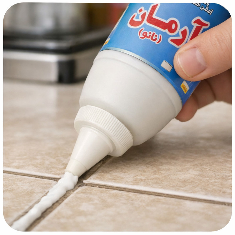 چسب خمیری پلیمری درزگیر کاشی و سرامیک ضد آب ضد اسید آرمانجدید