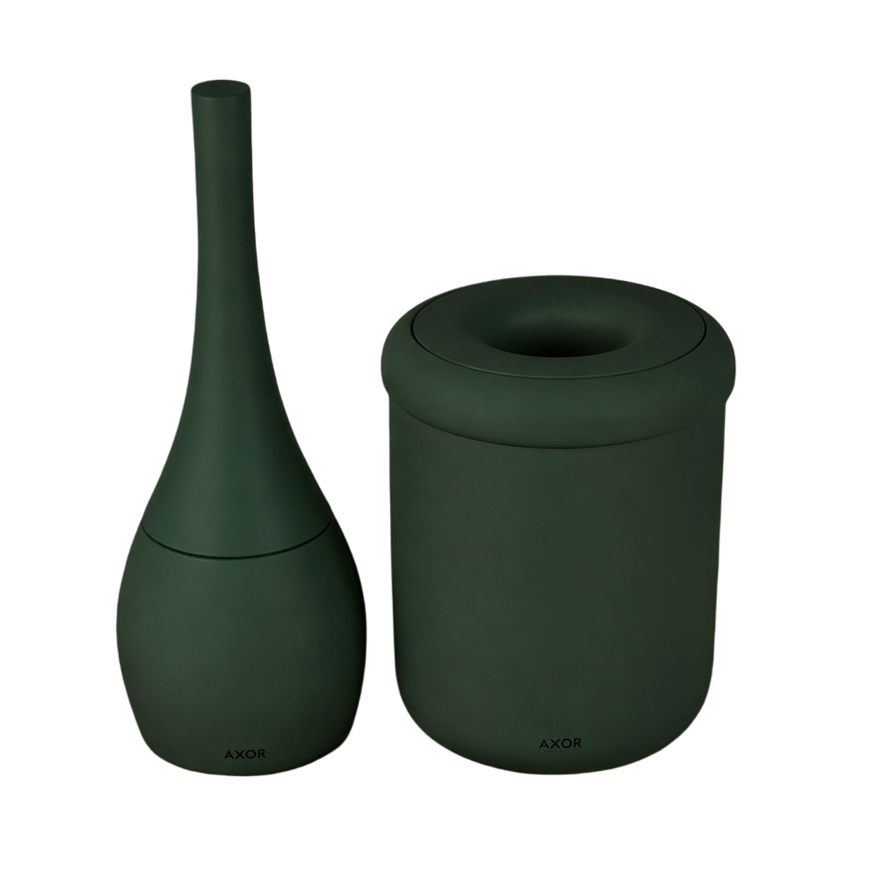 ست فرچه و سطل سرویس بهداشتی AXOR (آکسور) مدل برونو رنگ سبزتیره (psetd2ss04)جدید