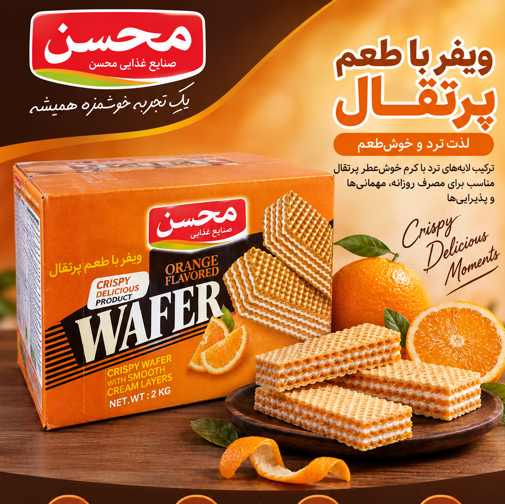 ویفر فله محسن به قیمت کارخانه 