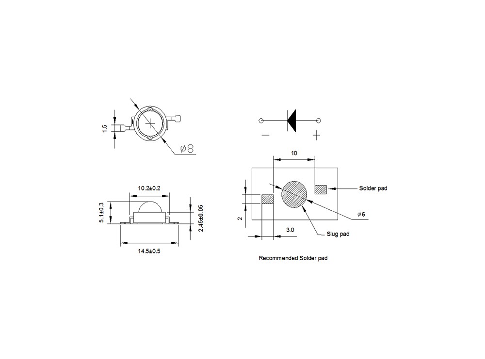 پاور LED 1W فرابنفش UV اقساطیجدید