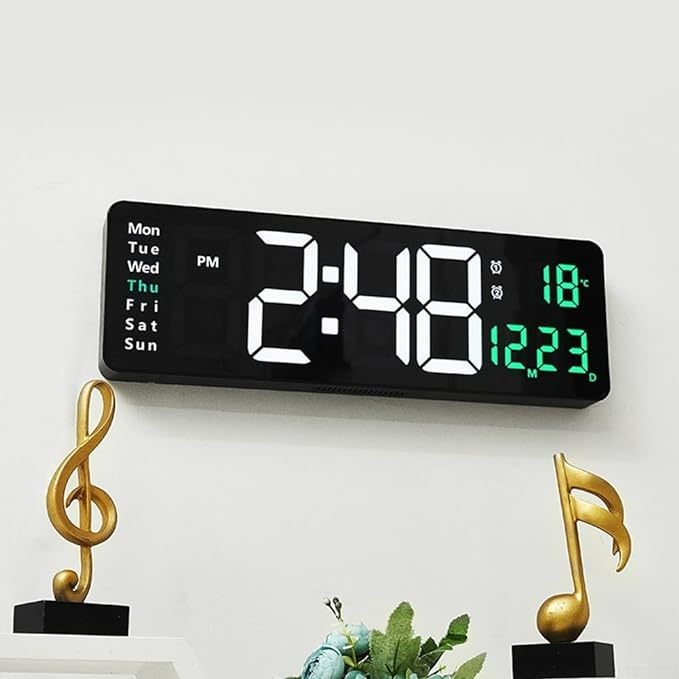 ساعت اتوبوسی با دماسنج و تقویم دیجیتالی LED بزرگ مدل 6626 اقساطی