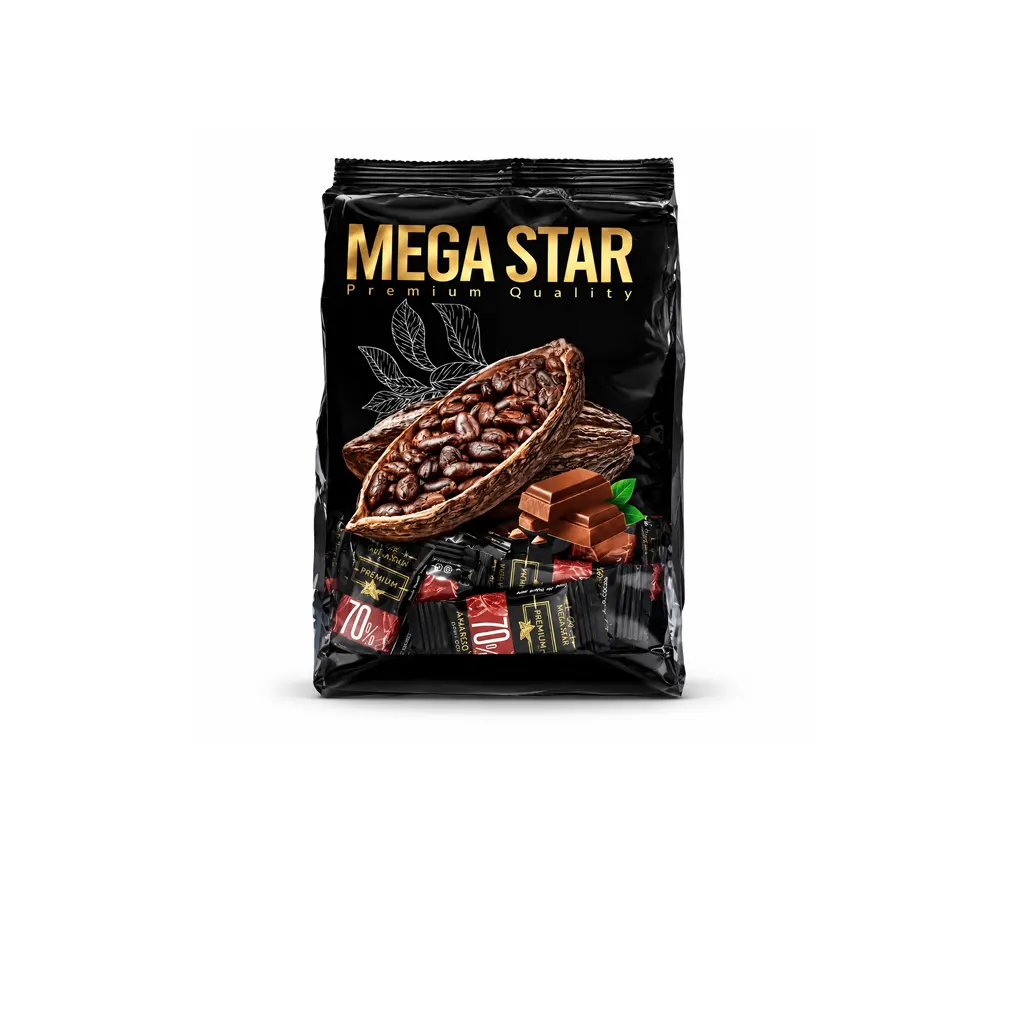 شکلات تلخ مگا استار300گرم70 درصد