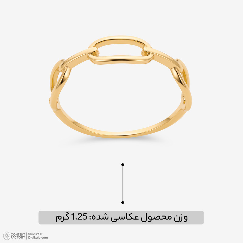 انگشتر طلا 18 عیار زنانه گالری طلای مهرسین مدل AMG2076جدید