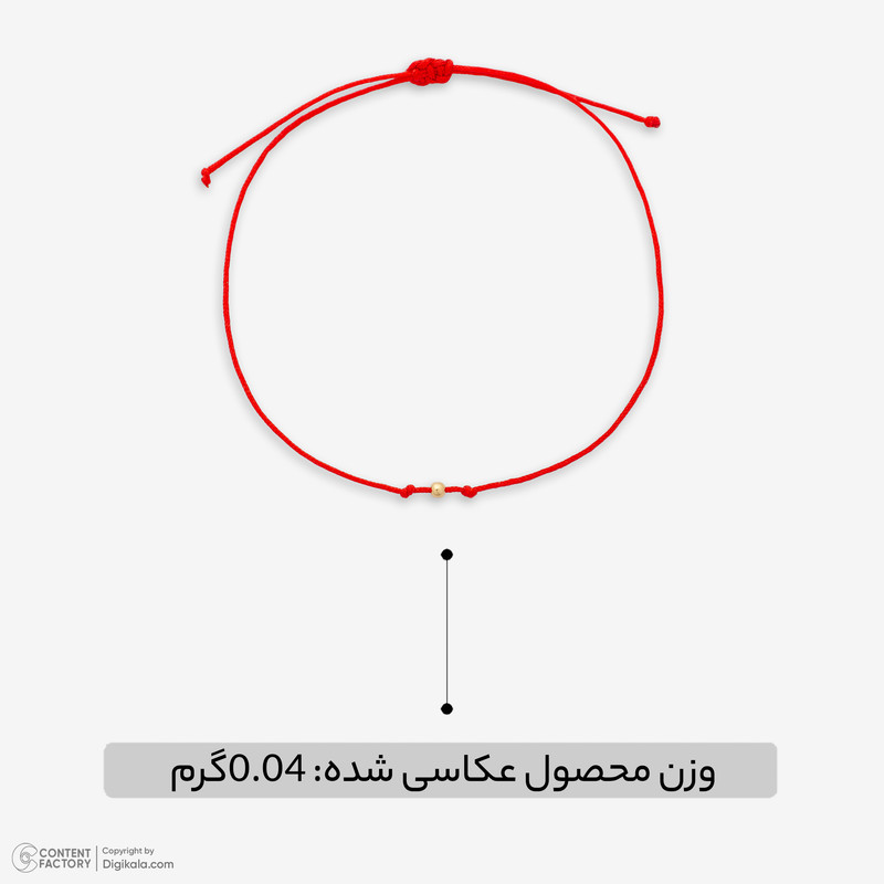 دستبند طلا 18 عیار زنانه با بند نخی گالری طلای مهرسین مدل em11جدید