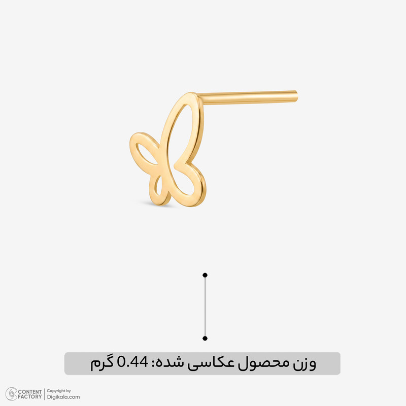 گوشواره میخی طلا 18 عیار زنانه حافا گلد مدل PN334جدید
