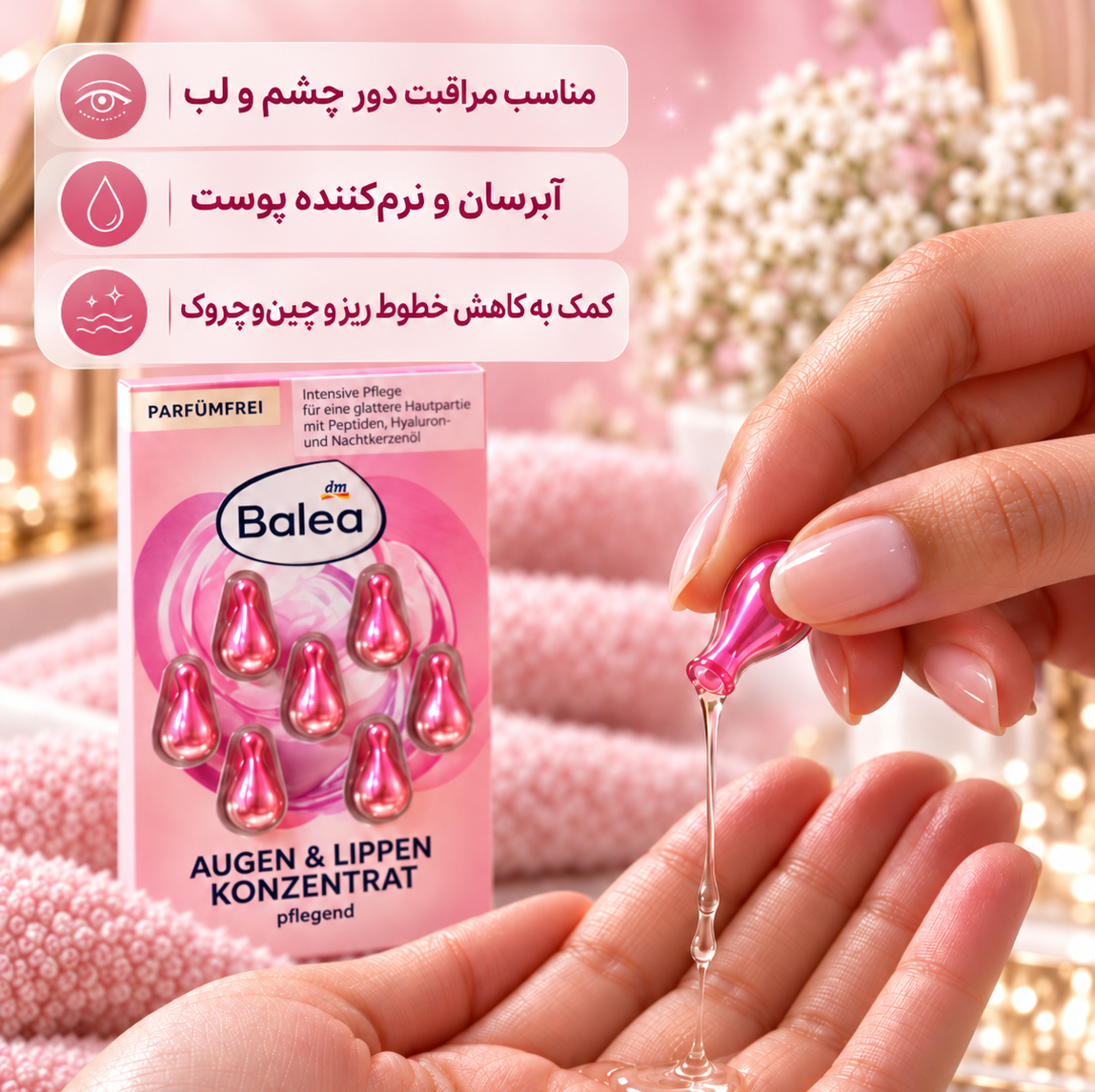 کپسول ضد چین و چروک دور چشم و لب جدید