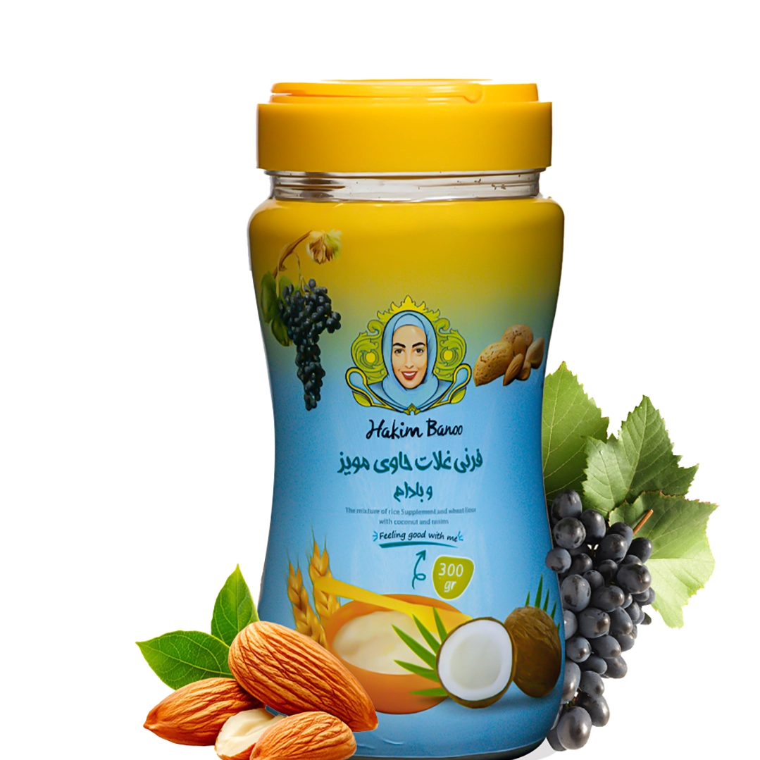 فرنی کودک مویز و بادام 