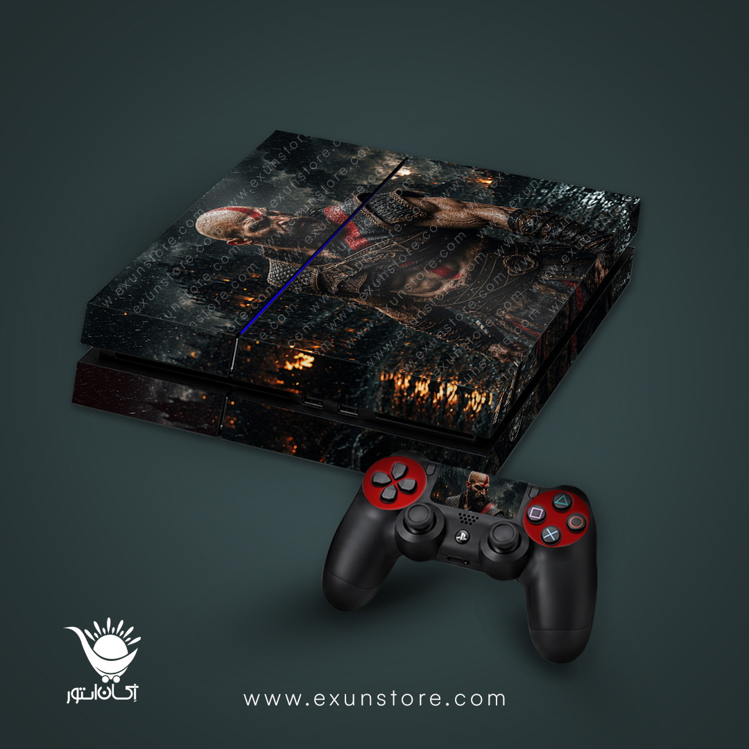 برچسب کنسول بازی پلی استیشن 4 FAT مدل GOD OF WAR