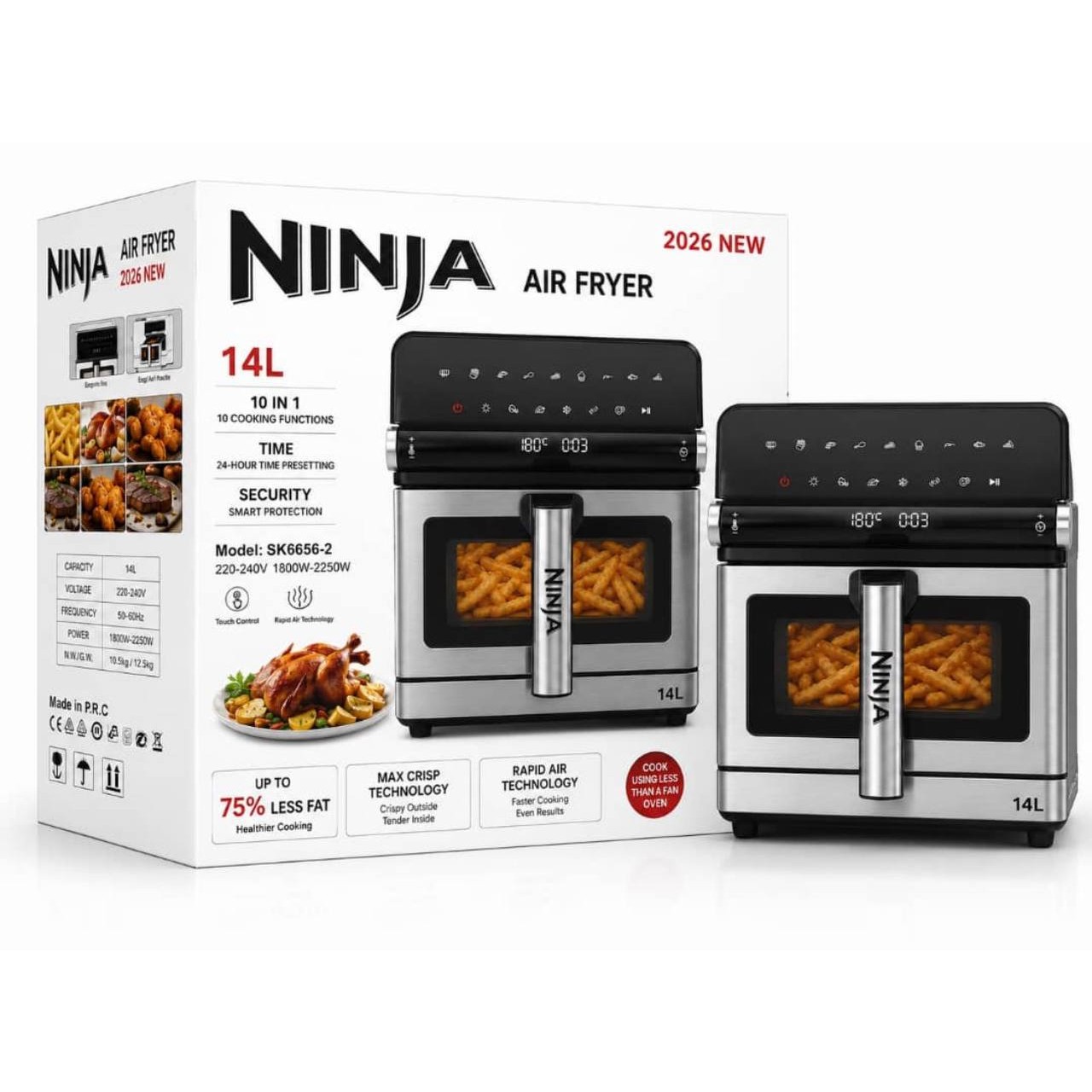 سرخ کن نینجا رژیمی 14 لیتری مدل Ninja SK8656-2 جدید