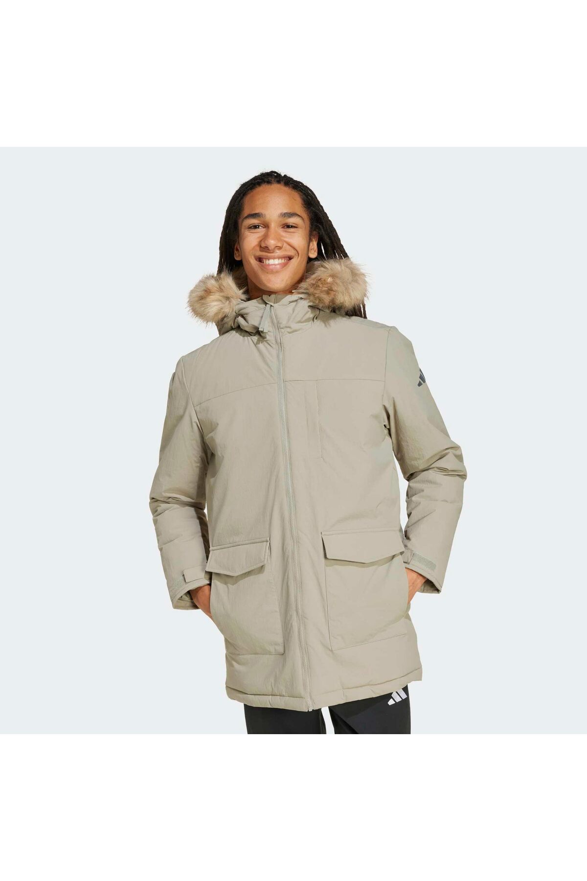 کاپشن مردانه آدیداس مدل adidas Essentials Climawarm Erkek Gri Mont (JM8399)جدید