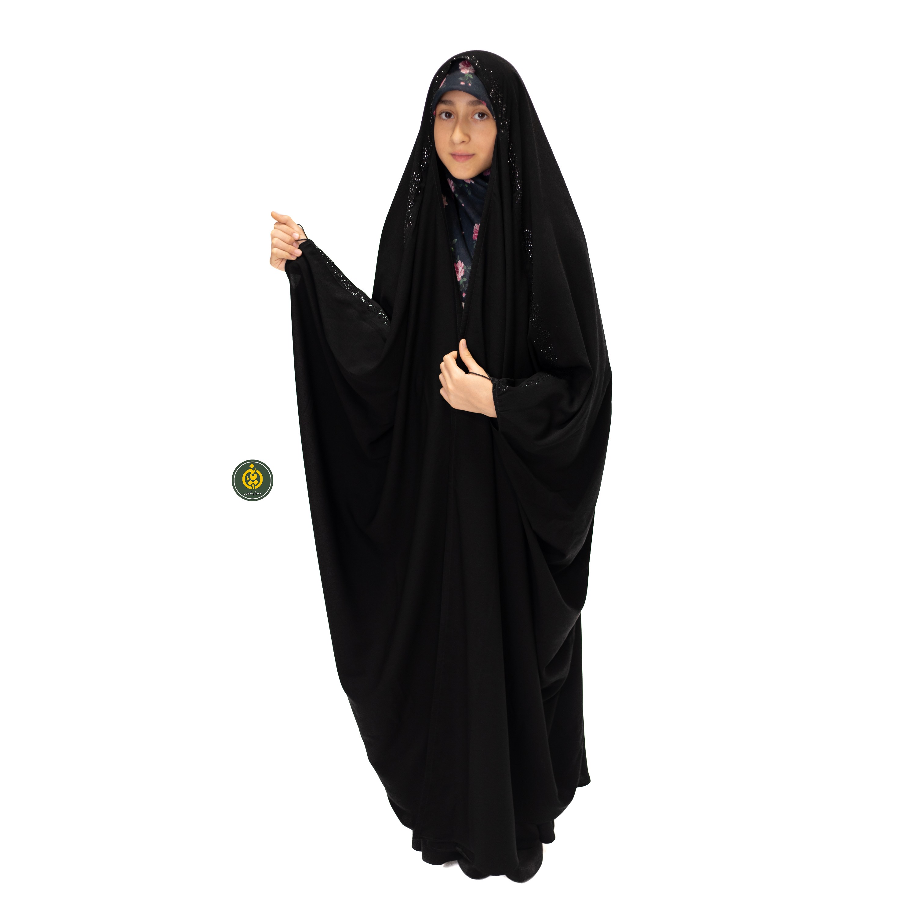 چادر عربی دخترانه نگین دار