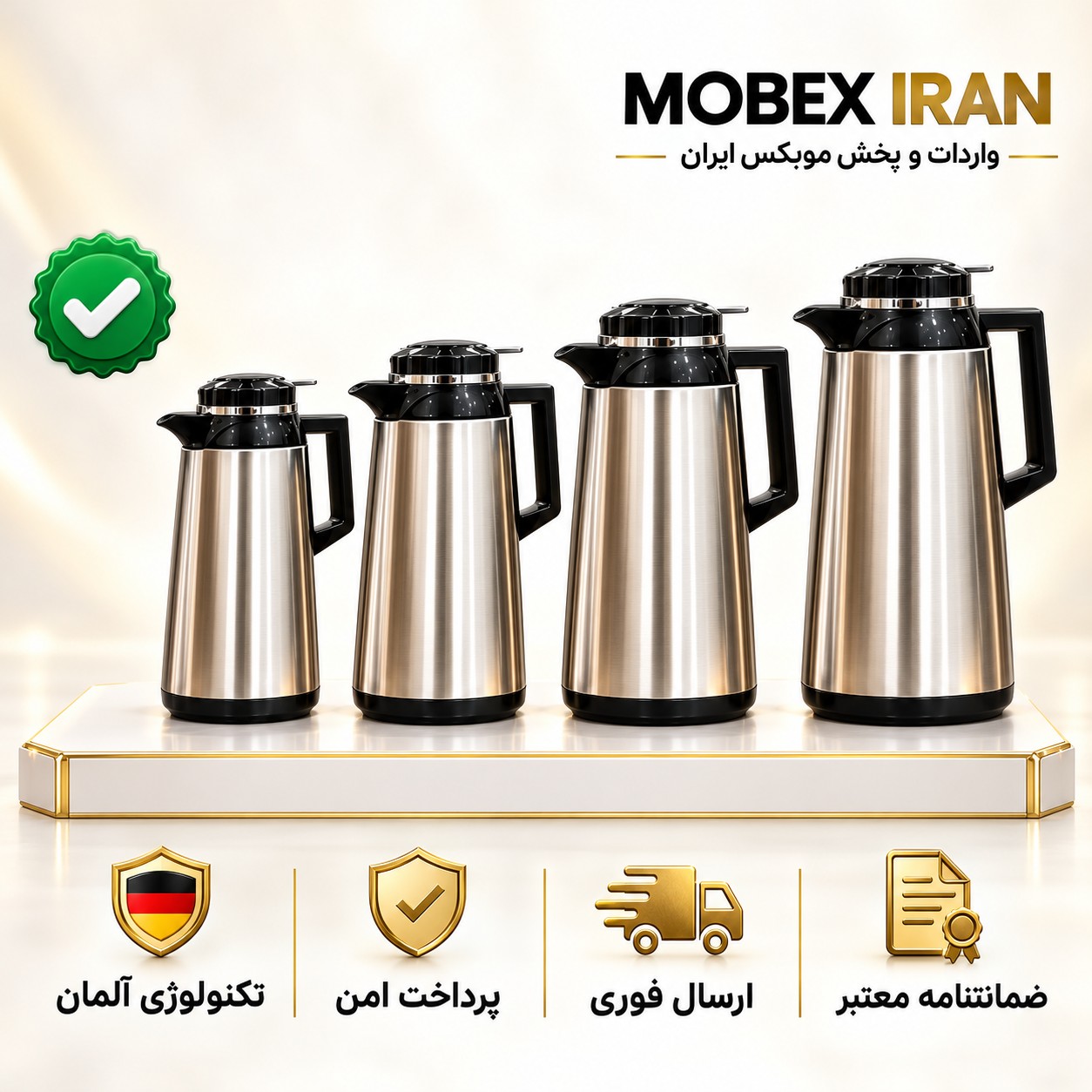 فلاسک/فلاسک استیل داخل شیشه یک لیتر تا یک و نه لیتری سان رایز اصلی/کیفیت عالی/خریداقساطی/ارسال فوری