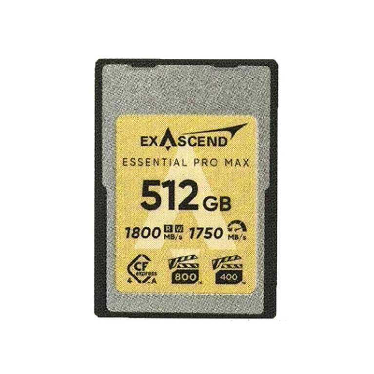 کارت حافظه اکساسند Exascend Essential Pro Max Series CFexpress Type A 1/800MB/s 512GB Memory Cardجدید