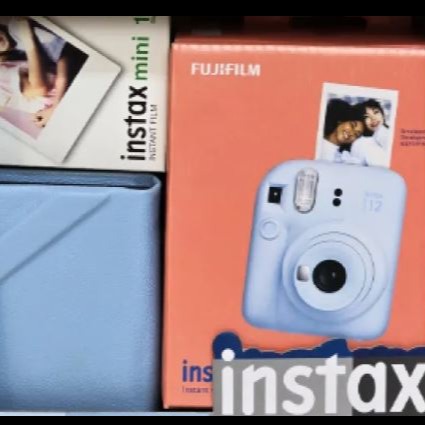 پک کمبو5 تیکه دوربین چاپ فوری Instax Mini 12 Camera 5-Piece Combo Pack blueجدید