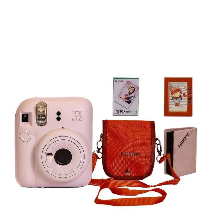 پک کمبو5 تیکه دوربین چاپ فوری Instax Mini 12 Camera 5-Piece Combo Pack pinkجدید