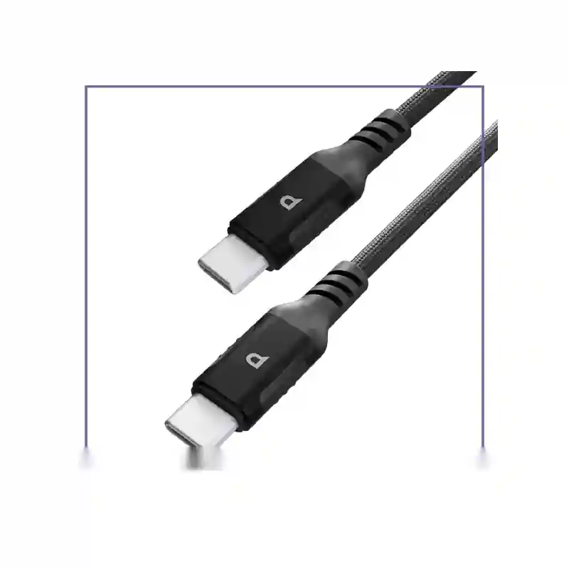 کابل شارژ دو سر تایپ سی 1.2 متر 60 وات پاورولوژی Powerology Cable PCAB020LGY - مشکیجدید