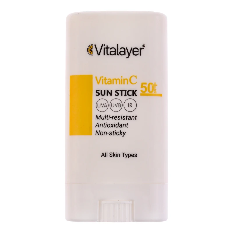 کرم ضد آفتاب بیرنگ صورت و بدن ویتالیر SPF 50 مدل Vitamin C محافظ در برابر UVA و UVB مناسب برای انواع پوست حجم 20 میلی