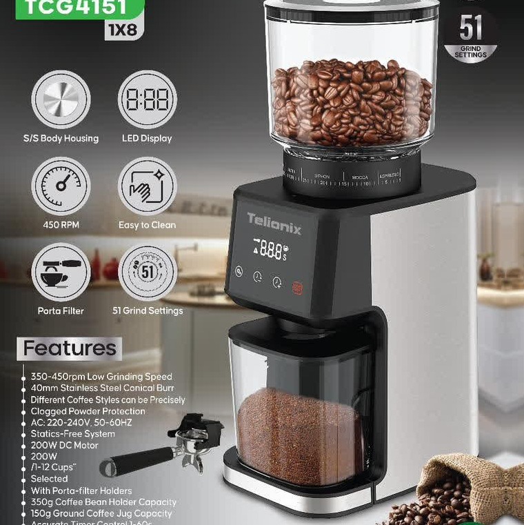 آسیاب قهوه تلیونیکس مدل TCG4151