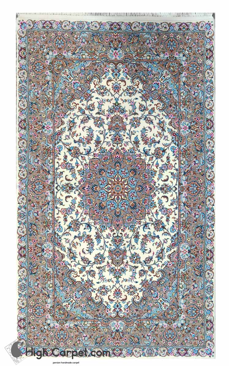فرش دستباف سه متری کرک و ابریشم کاشان (جفت) کد70030
