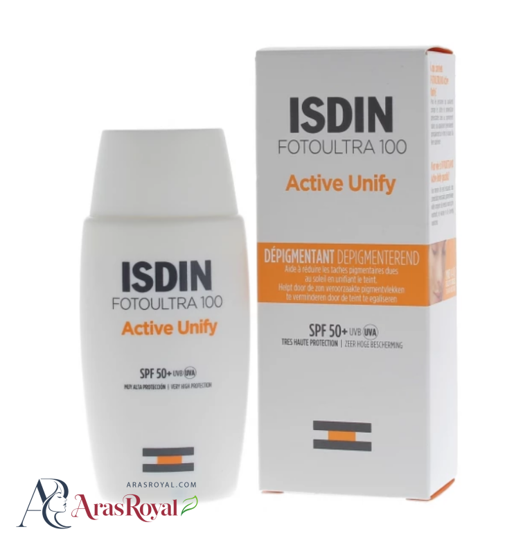 کرم ضد آفتاب ایزدین مدل اکتیو یونیفای بدون رنگ حجم 50 میل ISDIN