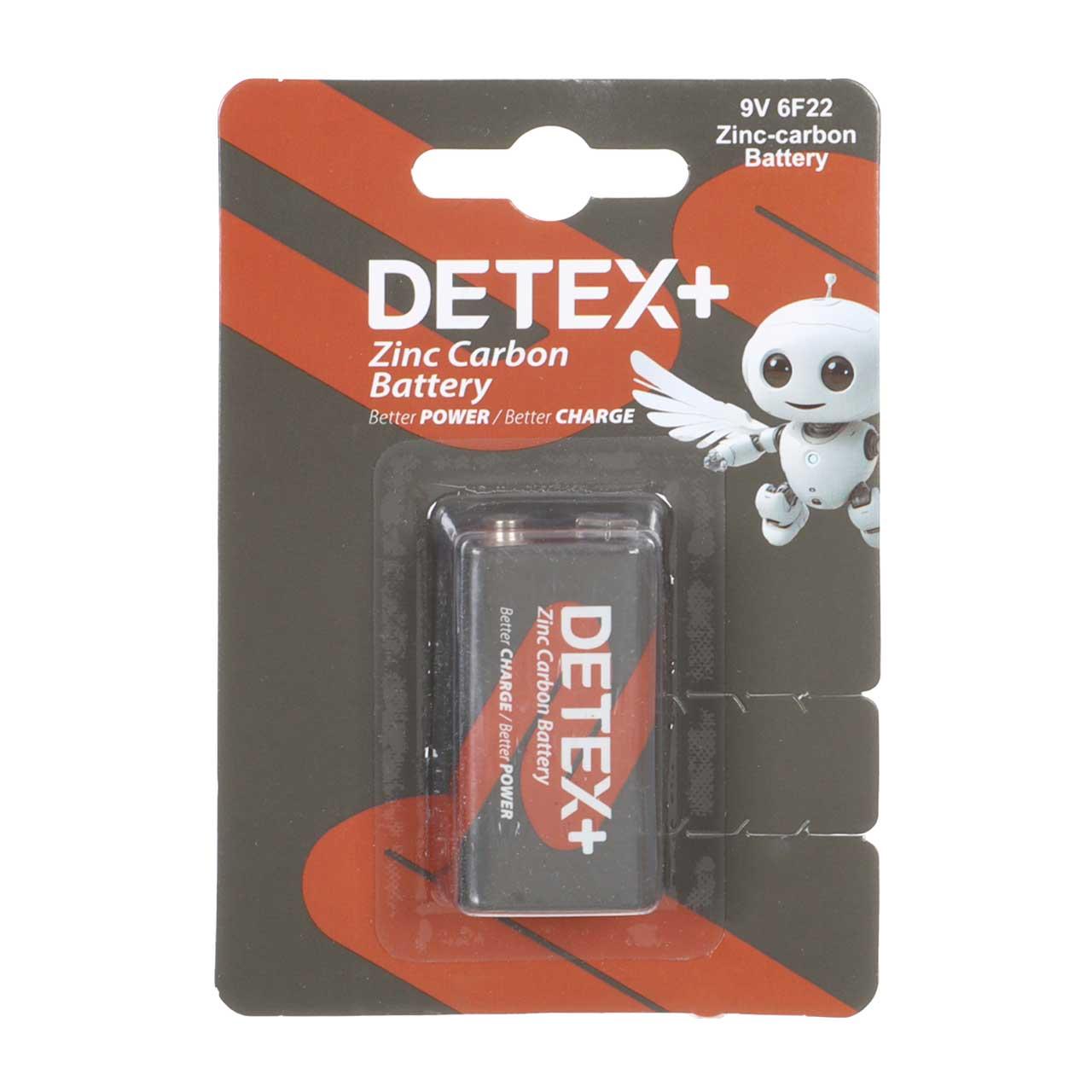 باتری کتابی +Detex مدل Zinc Carbon 6F22جدید