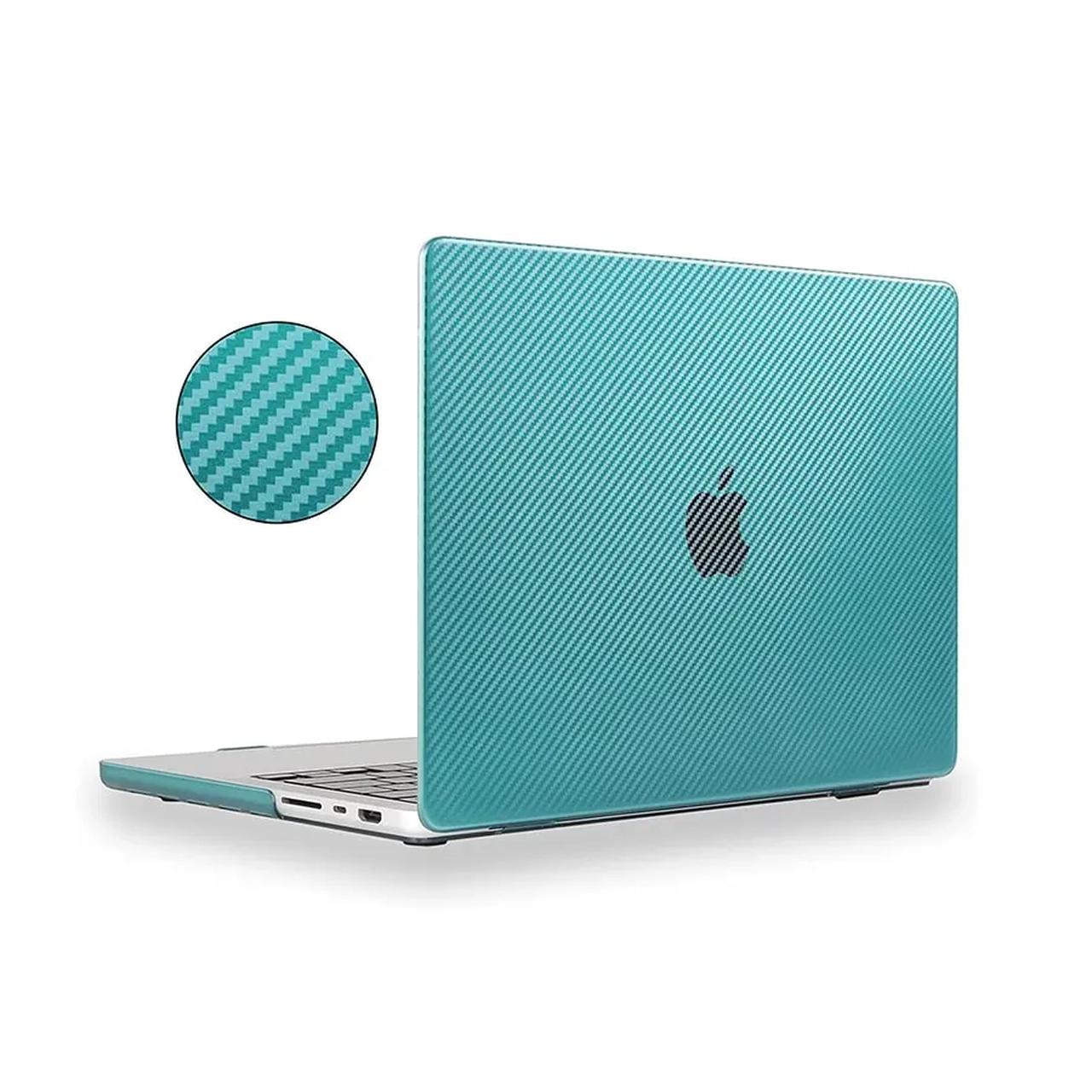 کاور "13 Green Lion MacBook Pro 2020 مدل Carbon Fiber Grain GNCFM13P20CYN - سبز - MN (پک ضعیف)