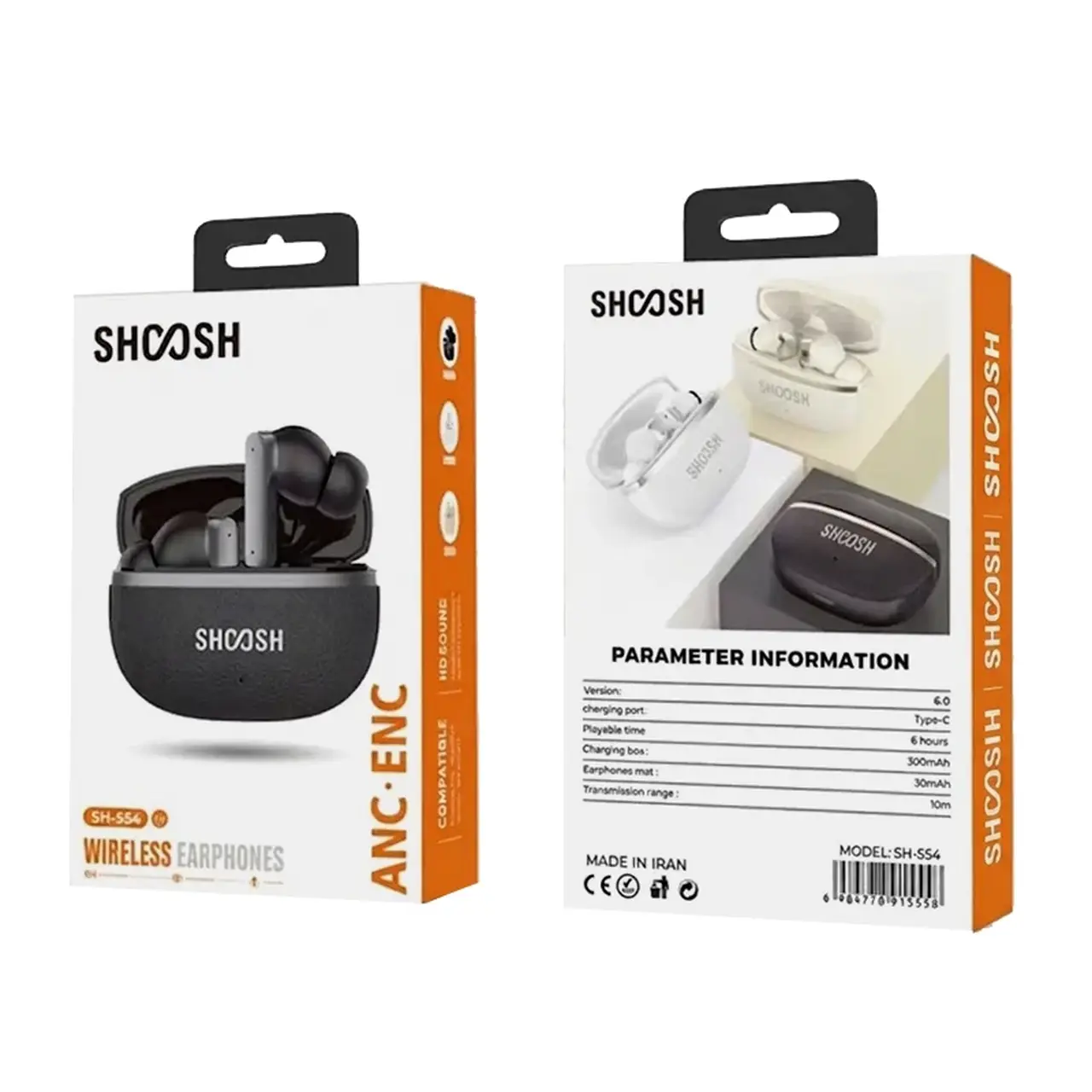 ایرفون بی سیم Shoosh مدل SH-554 ANC+ENC - سفید - SMOجدید