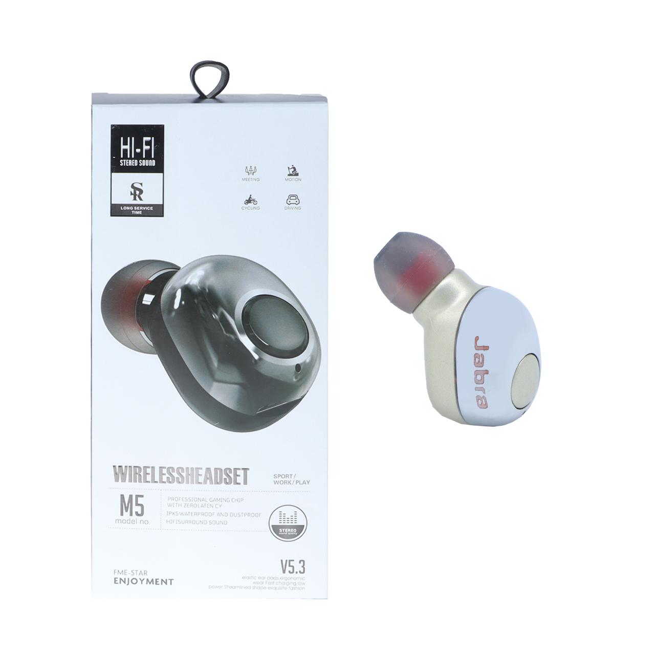 هندزفری بی سیم تک گوش HI-FI مدل M5 - طلاییجدید