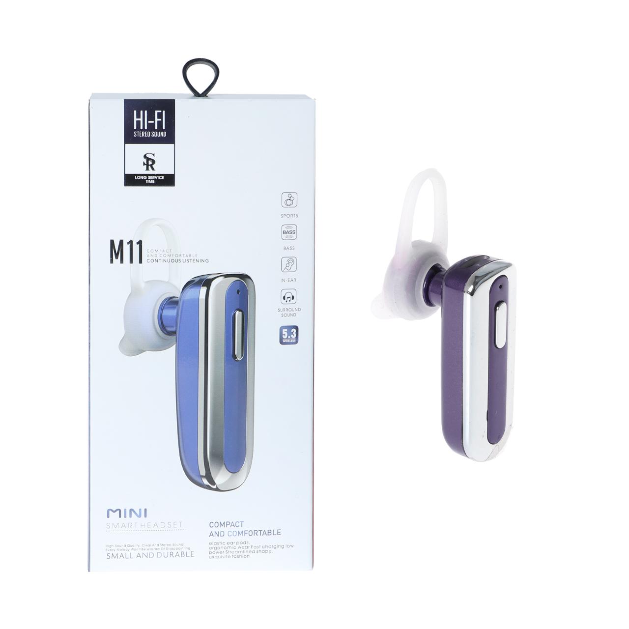 هندزفری بی سیم تک گوش HI-FI مدل M11 - بنفشجدید