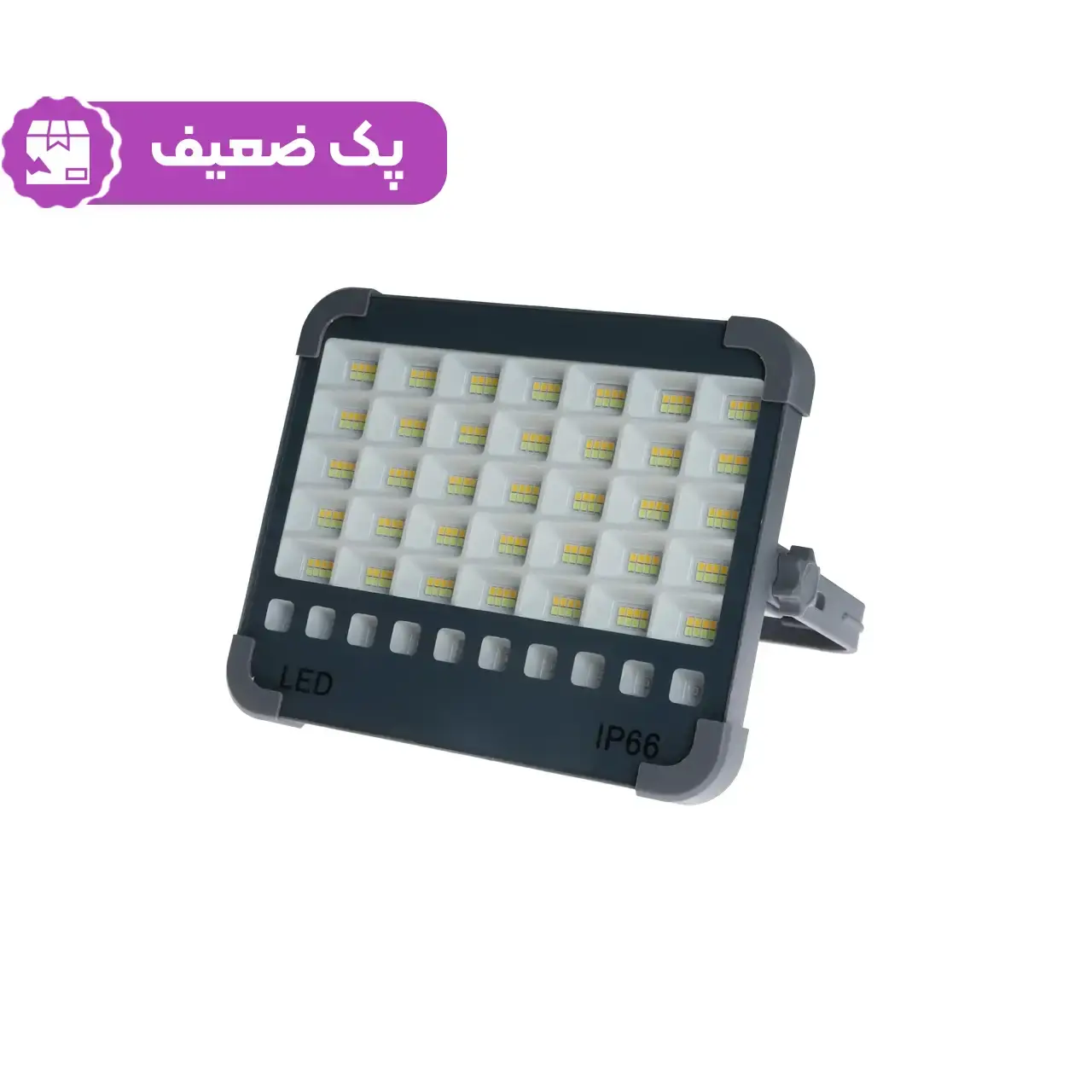 چراغ شارژی کمپینگ پایه دار مدل (دارای پنل خورشیدی) - طوسی - پک ضعیف - YSPجدید