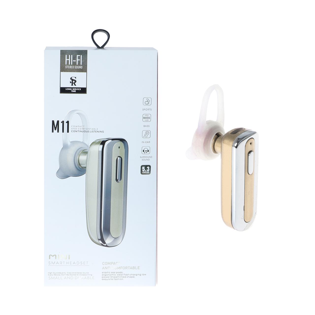 هندزفری بی سیم تک گوش HI-FI مدل M11 - طلاییجدید