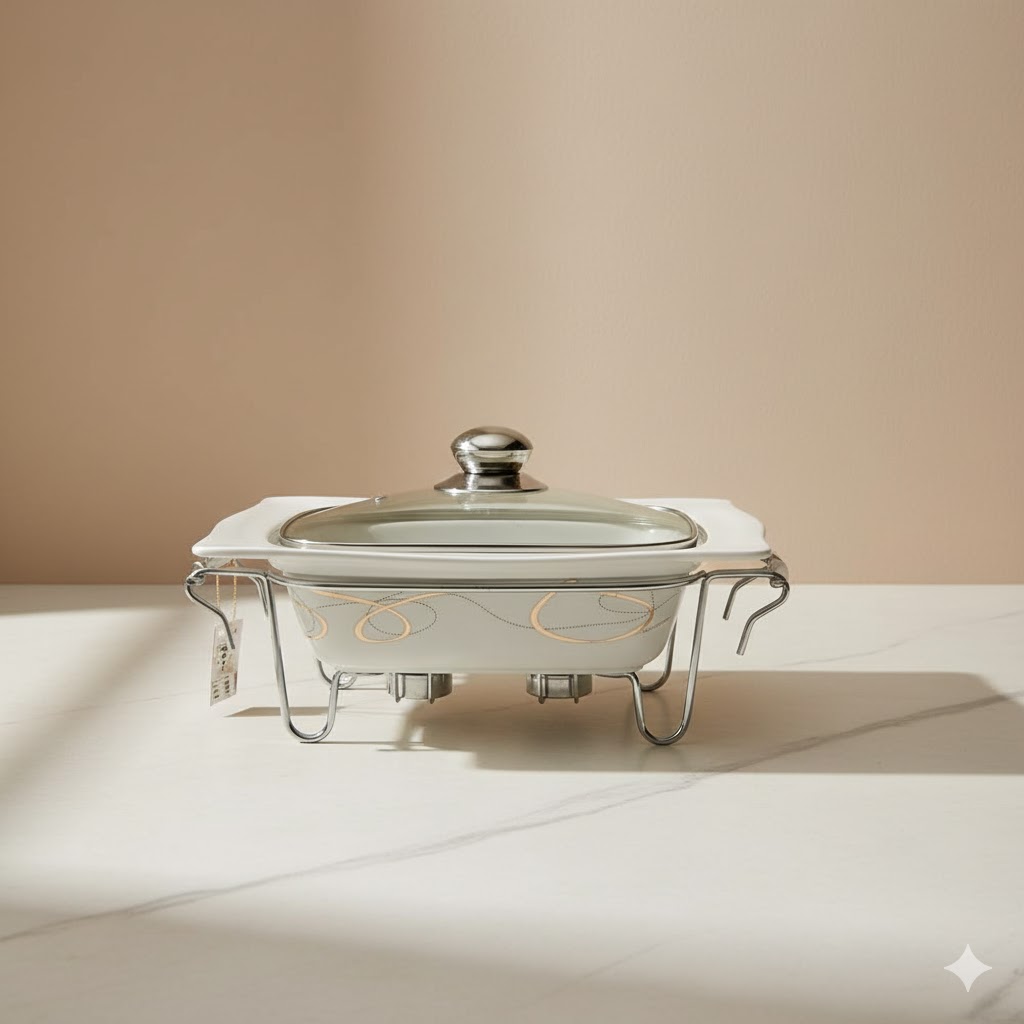 سوفله خوری چینی مستطیل متوسط یونیک کد 8513