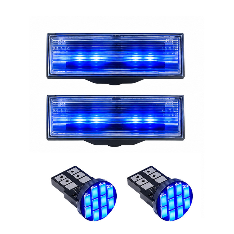 چراغ پلاک خودرو کالانیکس مدل EK-PRIDE132BLU-100852 مناسب برای پراید 132 و تیبا به همراه لامپ مجموعه 4 عددی