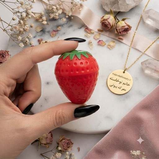  بالم لب توت فرنگی آبرسان ومرطوب کننده لب طرح هولد مورنینگ (Hold Morning)