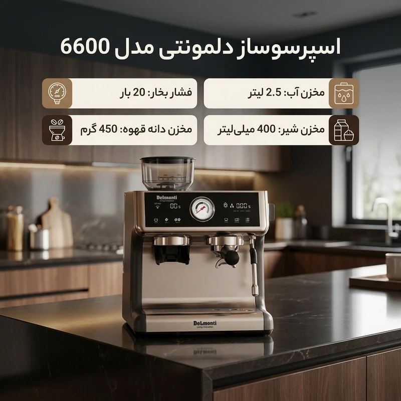 اسپرسوساز حرفه ای دلمونتی مدل 660