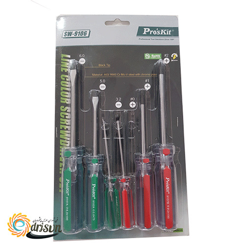 پیچ گوشتی 6 عددی پراسکیت PROSKIT SW-9106 جدید