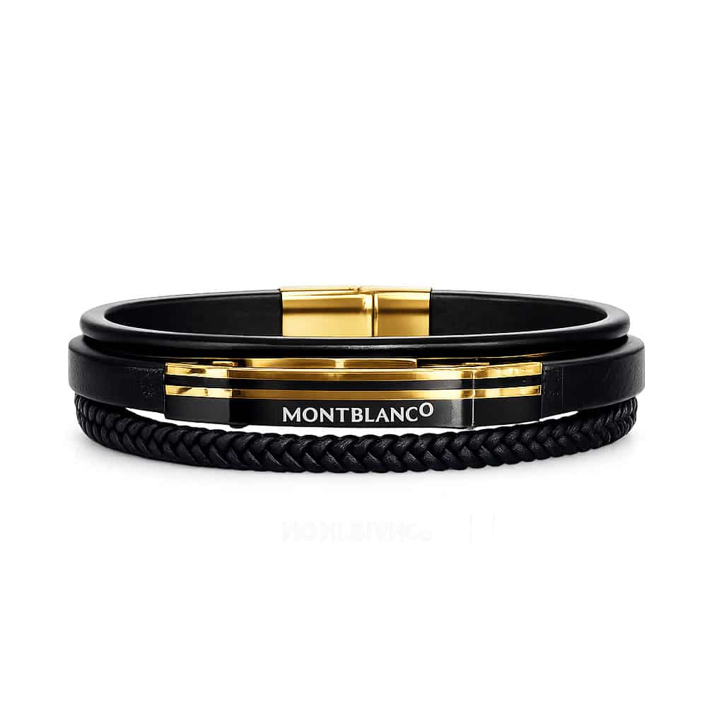 دستبند چرم مردانه مونت بلانک LB-1016