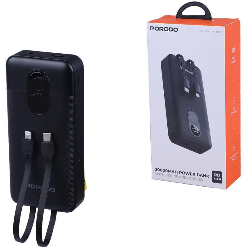 پاور بانک فست شارژ پرودو PD-PBFCH058 PD 22.5W ظرفیت 20000 میلی آمپر ساعتجدید