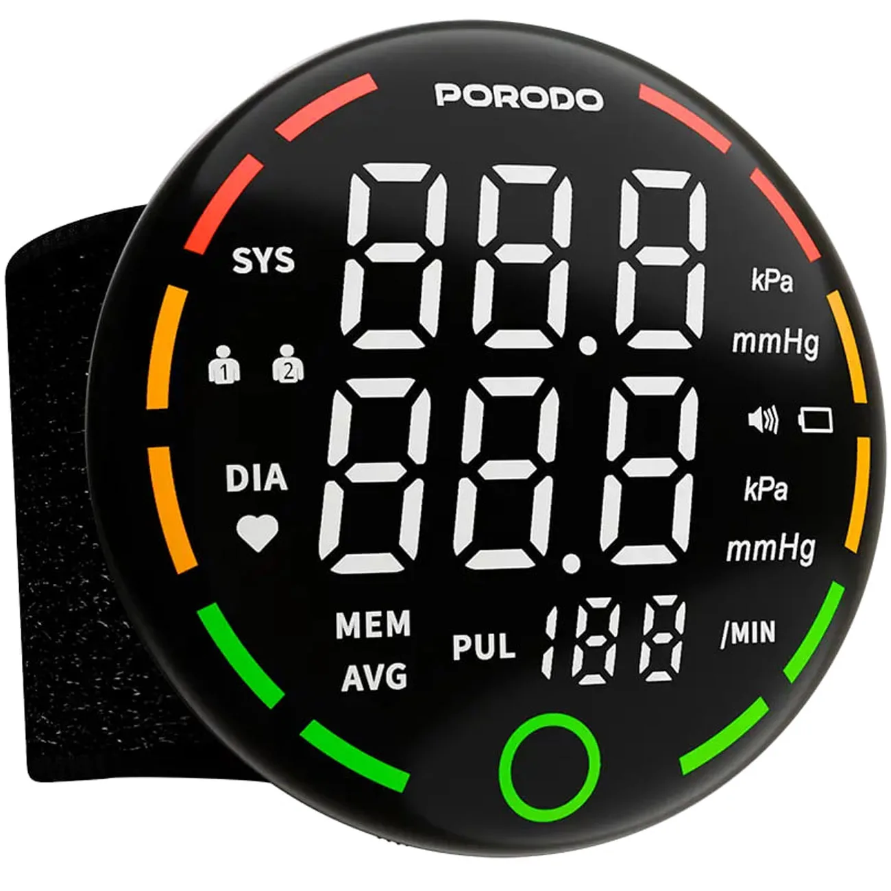 فشارسنج مچی دیجیتال پورودو Porodo مدل PDW01BBK شارژیجدید